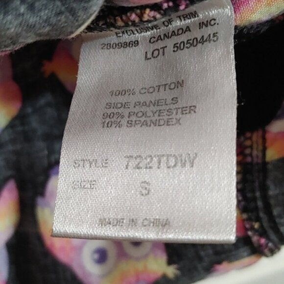 White Cross Small nurse scrubs top shirt short sleeve black orange owl S… - Picture 8 of 8